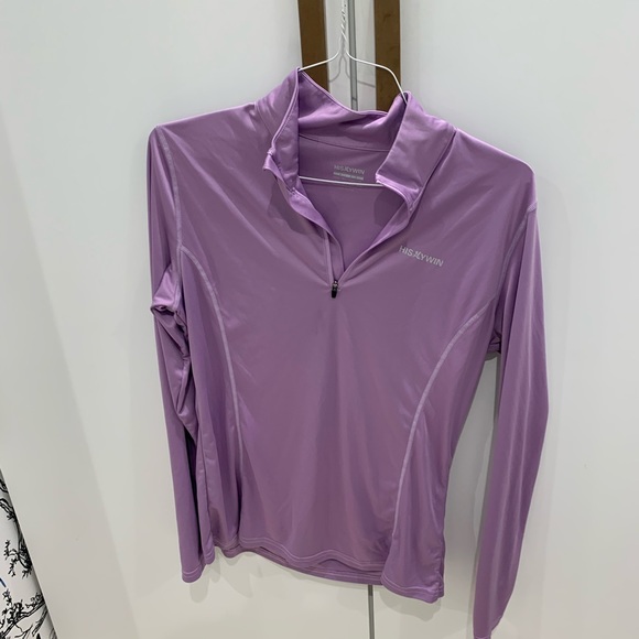 Women’s Dri fit-purple long sleeved half zip - Picture 1 of 3